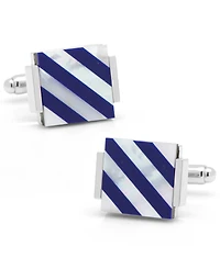 Floating Mother of Pearl Striped Cufflinks