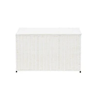 Household Essentials Large Wicker storage Chest, White