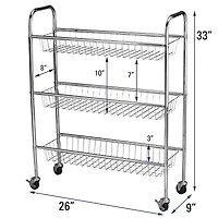 Household Essentials Chrome 9" Utility Cart