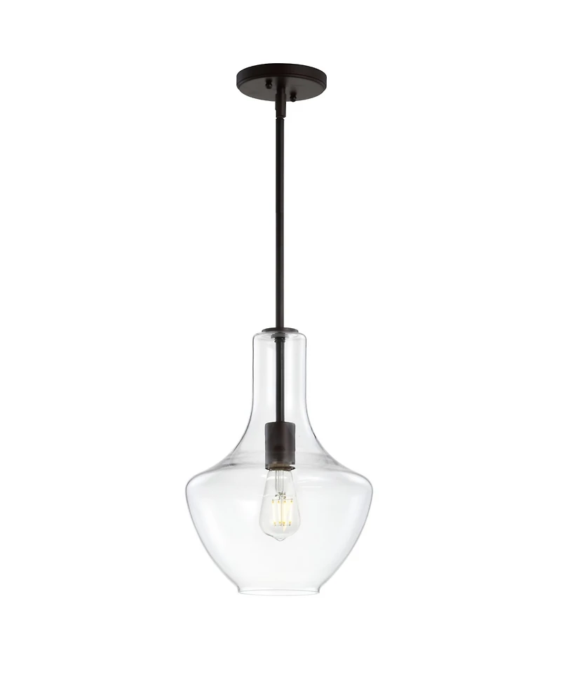Jonathan Y Watts Glass/Metal Led Pendant