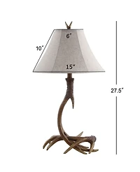 Jonathan Y Antler Rustic Resin Led Table Lamp