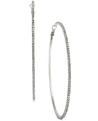 I.n.c. International Concepts Extra-Large Pave Hoop Earrings, 3.54", Created for Macy's