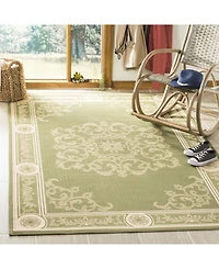 Safavieh Courtyard CY2914 Olive and Natural 5'3" x 7'7" Outdoor Area Rug