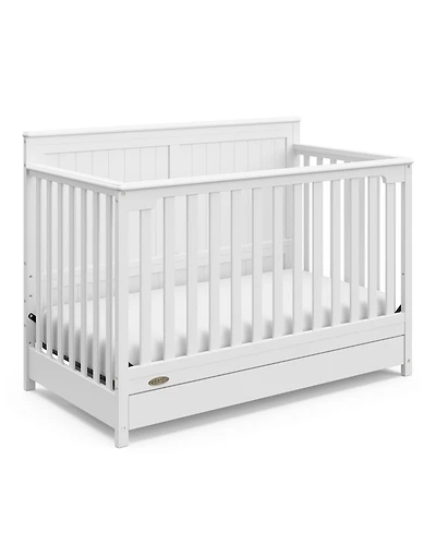 Graco Hadley 5-in-1 Convertible Crib with Drawer (White) –Crib Combo