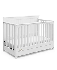 Graco Hadley 5-in-1 Convertible Crib with Drawer (White) –Crib Combo