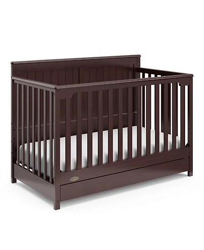 Graco Hadley 5-in-1 Convertible Crib with Drawer (White) –Crib Combo