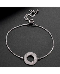 Nicole Miller Cubic Zirconia Halo Flower Bracelet