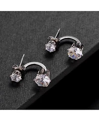 Nicole Miller Double Cubic Zirconia Stone Ear Huggie