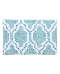 Saffron Fabs Quatrefoil Non-Skid Cotton 2-Pc. Bath Rug Set