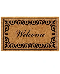 Home & More Breaux Welcome Natural Coir/Vinyl Doormat, 24" x 36"