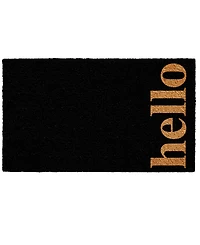 Home & More Vertical Hello Coir/Vinyl Doormat, 24" x 36"