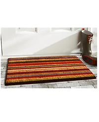 Home & More Palisades Stripe Natural Coir/Vinyl Doormat, 24" x 36"