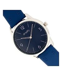 Simplify Quartz The 6300 Black Dial, Genuine Blue Leather Watch 41mm