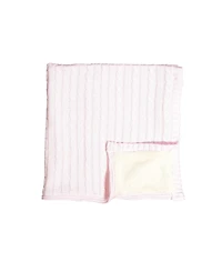 3 Stories Trading Baby Girl Cable Knit Sherpa Blanket