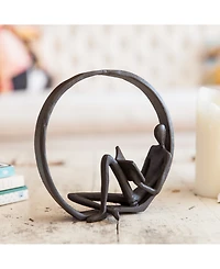 Danya B. Encircled Reader Iron Sculpture