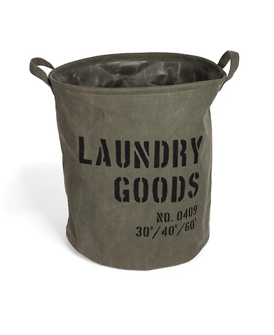 Danya B Army Canvas Laundry Bucket