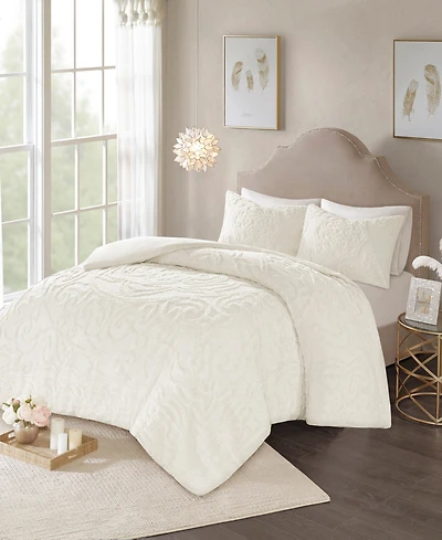Madison Park Laetitia Medallion 3-Pc. Duvet Cover Set, Full/Queen