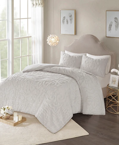 Madison Park Laetitia Medallion 3-Pc. Duvet Cover Set, Full/Queen