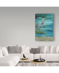 Jean Plout 'Great Blue Heron' Canvas Art - 24" x 16" x 2"