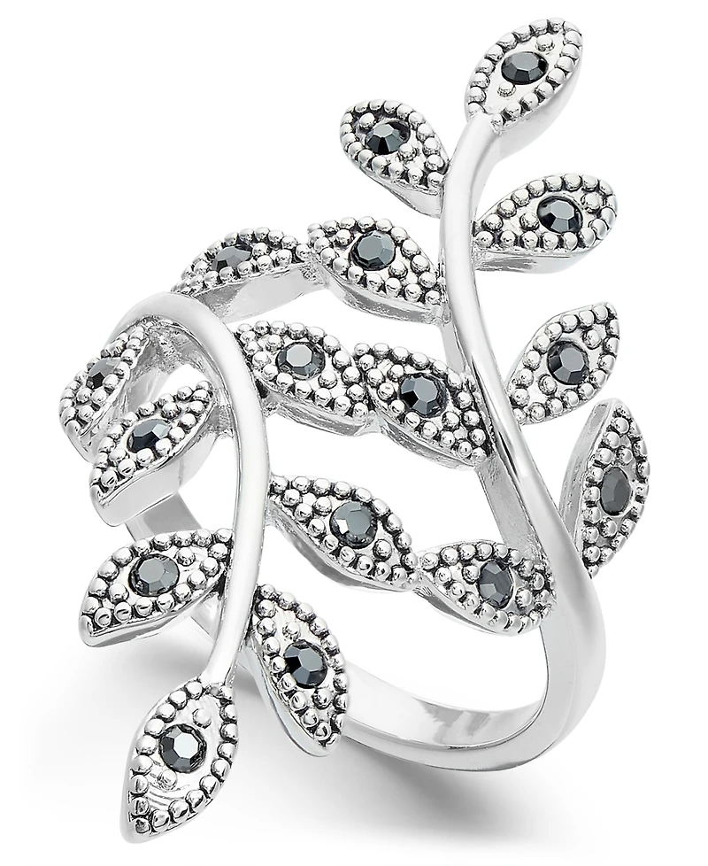 I.n.c. International Concepts Crystal Leaf Wrap Ring, Created for Macy's