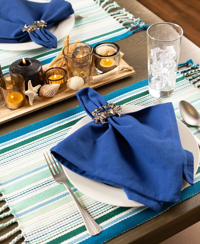 Tidal Stripe Fringed Placemat Set of 6