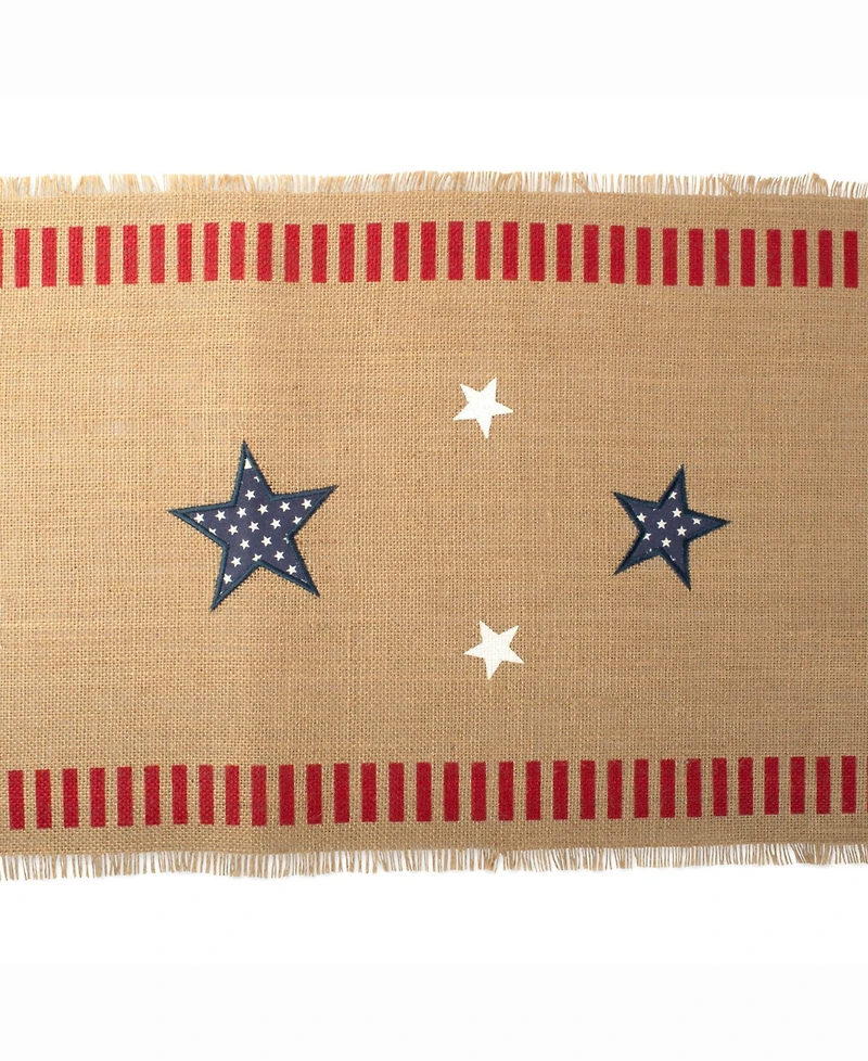 4Th of July Jute Table Runner 14" X 74"