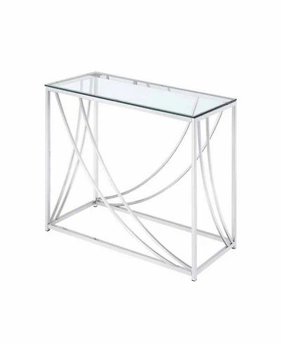 Malibu Rectangular Sofa Table with Swoop Accents