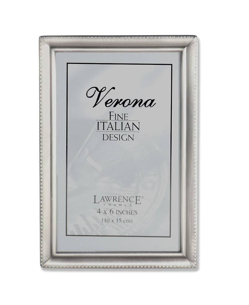 Lawrence Frames Antique Pewter Picture Frame - Bead Border Design