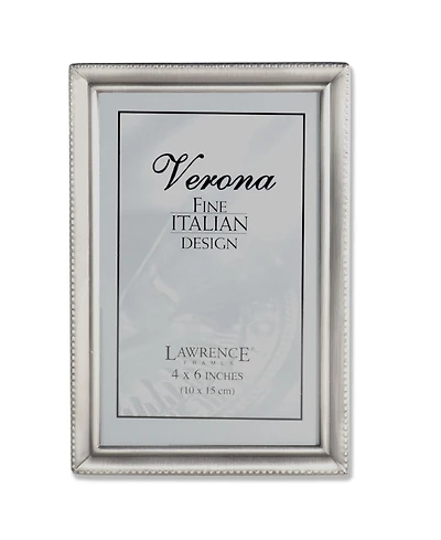 Lawrence Frames Antique Pewter Picture Frame - Bead Border Design