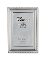Lawrence Frames Antique Pewter Picture Frame - Bead Border Design