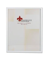 Lawrence Frames White Wood Picture Frame - Gallery Collection - 11" x 14"