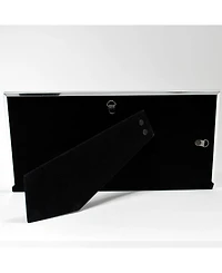 Lawrence Frames Brushed Silver Metal and Shiny Metal Two Tone Triple Opening Panel - 4" x 6"
