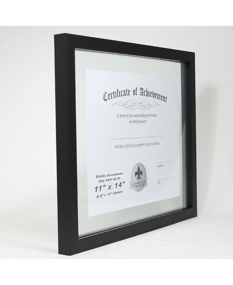Lawrence Frames Multi Use Black Float Document Frame - 11" x 14"