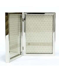 Lawrence Frames Hinged Double Silver Standard Metal Picture Frame