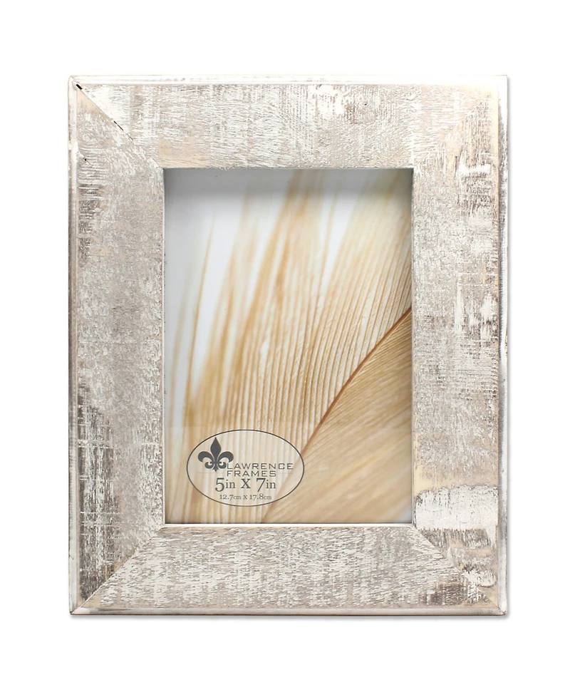 Lawrence Frames Distressed Gray Wood with White Wash Picture Frame