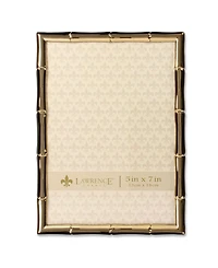 Lawrence Frames Gold Metal Picture Frame with Bamboo Design - 5" x 7"