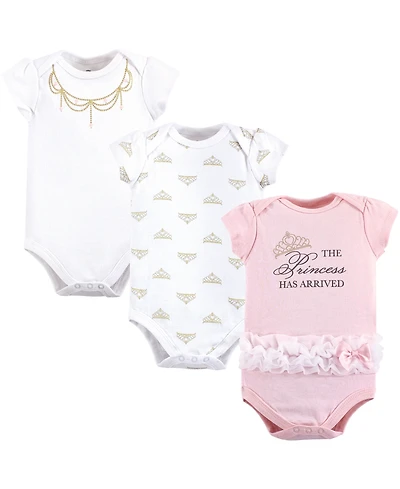 Little Treasure Baby Girls Breathable Cotton All-in-One Bodysuits