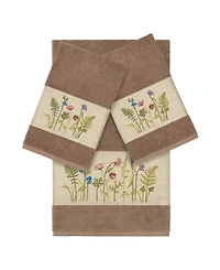 Linum Home Turkish Cotton Serenity -Pc. Embellished Towel Set