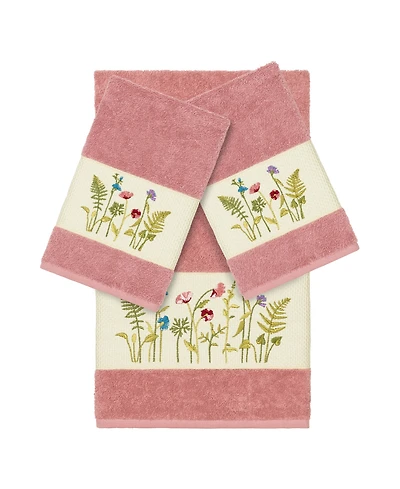 Linum Home Turkish Cotton Serenity -Pc. Embellished Towel Set