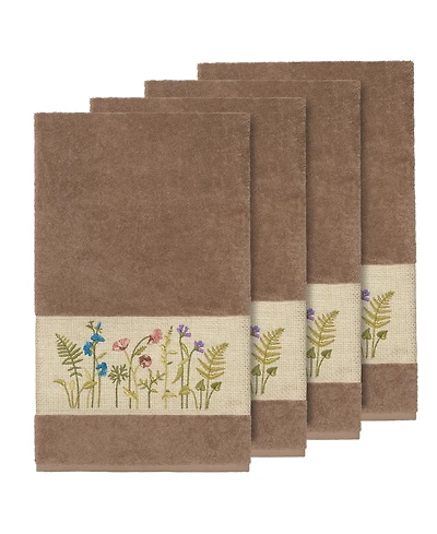 Linum Home Turkish Cotton Serenity 4-Pc. Embellished Bath Towel Set