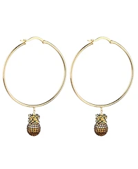 Noir Cubic Zirconia Pineapple Hoop Earring