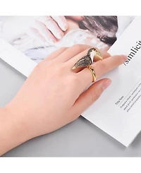 Noir Tucan Ring With Cubic Zirconia Stones