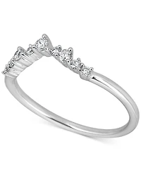 Diamond V-Shape Wedding Band (1/5 ct. t.w.) in 14k White Gold