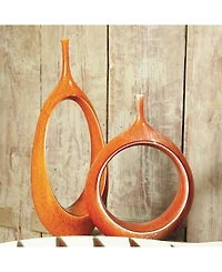 Global Views Open Oval Ring Vase