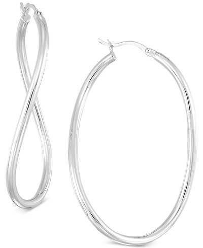 Simone I. Smith Wavy Hoop Earrings 18k Gold over Sterling Silver or