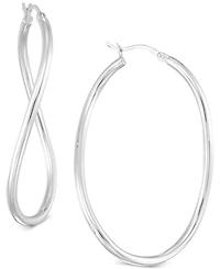 Simone I. Smith Wavy Hoop Earrings 18k Gold over Sterling Silver or