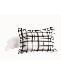 Elegant Comfort Plaid Micromink/Sherpa Reversible Down Alternative Microsuede 3-Pc. Comforter Sets