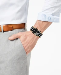 Rado Unisex Swiss Integral Diamond Accent Black Ceramic & Gold-Tone Stainless Steel Bracelet Watch 31x41mm R20204712