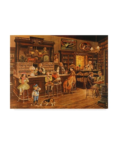 Lee Dubin 'Turn Of The Century Drug Store' Canvas Art - 32" x 24"