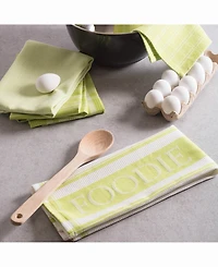 Assorted Foodie Dishtowel and Dishcloth, Set of 5